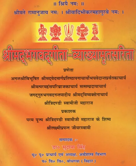 श्रीमद्भगवद्गीता-व्याख्यामृतसरिता का मुखपृष्ठ